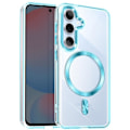 Miniatyrbillede 1 af 6: Coque MagSafe til Samsung Galaxy S24 og S25 Bag Glas Farve Blå Blå