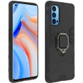 Miniatyrbild 1 av 4: Coque - Oppo - Reno 4 Pro - Stötbeständig - Metallring - Ultrahållbar Svart