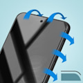 Pikkukuva 3 / 5: Suojakalvo - AVIZAR - Samsung Galaxy S23 FE - 9H karkaistu lasi - Anti-Spy - Musta Svart Transparent