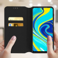Miniatyrbild 3 av 4: Hölster - AVIZAR - Redmi Note 9S/Note 9 Pro/Note 9 Pro Max - Ekologiskt läder - Svart - Inbyggd stödfunktion Svart