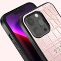 Pikkukuva 3 / 4: Coque iPhone 13 Pro Iskunkestävä Croco Tyylikäs Guess Vaaleanpunainen Rosa