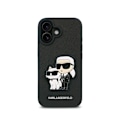 Miniatyrbillede 4 af 5: Coque til iPhone 16 Plus Design Saffiano Karl og Choupette Karl Lagerfeld Sort Svart