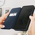 Miniatyrbillede 3 af 5: Etui til Redmi Note 12 5G - AVIZAR - Magnetisk flip-kortholder videounderstøttelse - Midnatsblå Blå