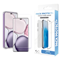 Miniatyrbillede 4 af 4: Beskyttelsespakke til Honor Magic7 Lite TPU-skjul i blød og 7H hærdet glas Moxie Transparent Vit