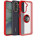 Pikkukuva 1 / 5: Coque pour Xiaomi Redmi A5 Bague Magnétique Dos Translucide Rouge