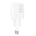 Miniatyrbillede 4 af 6: GaN III 35W Vægbelader med USB-C + Mini USB Porte Forcell Hvid Vit