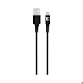 Miniatyrbillede 3 af 5: Ladekabel og USB-A/Lightning Overførsel 2.4A FastCharge 12W 1.2m BigBen Connected Sort Svart