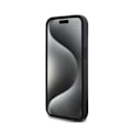 Miniatyrbillede 5 af 6: DKNY Mono Plaid og Stripe Print Læder Taske til iPhone 14/15/13 (sort)