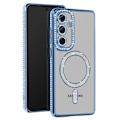 Miniatyrbillede 1 af 6: Coque Diamant til Samsung Galaxy S24 FE MagSafe Contour Strass Blå Lys Blå