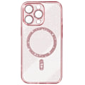 Miniatyrbild 1 av 5: MagSafe Fodral till iPhone 15 Pro Max Silikon Glitter Champagne Rosa Rosa