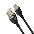 Miniatyrbillede 2 af 6: USB-kabel til Micro-USB - LinQ - Hurtigopladning 3A - Længde 1.2m - Sort - Datasynkronisering Svart