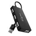 Pikkukuva 1 / 4: USB-keskitin 4 naaraspuoliseen USB-porttiin Jatkokaapeli 1,5 m Maxlife musta