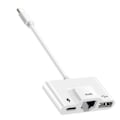 Pikkukuva 2 / 6: USB-C - Ethernet / USB / USB-C -sovitin Compact Plug and Play White