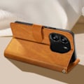 Miniatyrbild 3 av 5: Fodral till Blackview Wave 6C - AVIZAR - Handledsrem Flip Wallet Support - Brun - Halvstyv - Smidig kastanj