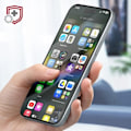 Miniatyrbillede 3 af 5: Skærmbeskytter - FORCE GLASS - iPhone 15 - Ubrydeligt glas - Fleksibel - 2.5D beskyttelse Svart
