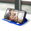 Pikkukuva 4 / 5: AVIZAR Samsung Galaxy S22 -kotelo - Sininen - Kaksoisikkuna - Videotuki blå