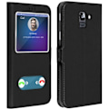 Pikkukuva 1 / 4: Etui Folio - AVIZAR - Samsung Galaxy J6 - Kaksoisikkuna - Tukiominaisuus - Musta Svart