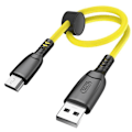 Miniatyrbillede 1 af 5: USB til Micro USB Kabel 6A Dataoverførsel 480Mbps 25cm XO Gul