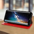 Miniatyrbild 4 av 4: Fodral - AVIZAR - P20 Lite - Äkta läder - Röd - Videostödfunktion Röd