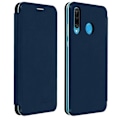 Miniatyrbillede 1 af 4: Etui - AVIZAR - P30 Lite/P30 Lite XL - Textureret kunstlæder - Blå - Indbygget video support Blå