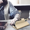 Miniatyrbillede 4 af 4: Apple iPhone 12 / 12 Pro Case Folio Wallet Funktion Guld Stander Gul