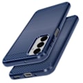 Pikkukuva 2 / 5: Samsung Galaxy A16 Suojakuori Silikoni Hiilikuitu Sinihintta Blå