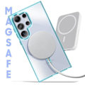 Miniatyrbillede 3 af 6: Coque MagSafe til Samsung Galaxy S24 Ultra Bagside Glas Farve Blå Blå