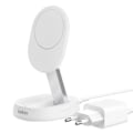 Miniatyrbild 1 av 6: Induktionsladdare - BELKIN - BoostCharge Pro - 15W - Fällbart stativ - Qi2 Vit