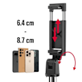 Miniatyrbillede 4 af 6: Selfie-stick med Bluetooth funktion og udtrækbar stativ op til 69 cm Maxlife Sort