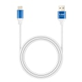 Miniatyrbild 1 av 6: USB till USB C-kabel Snabbladdning 3A Synkroniseringslängd 1,5m LinQ Blå Blå