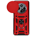 Pikkukuva 1 / 5: Coque pour Xiaomi Redmi 14C Bague Support Cache Caméra Coulissant Mayaxess Rouge Röd