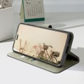 Miniatyrbillede 4 af 6: Etui til Honor Magic 6 Pro Pung med børstet effekt og sort stativ