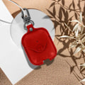 Miniatyrbillede 3 af 4: AirPods etui - DEVIA - Cowboy Series - Glat læder - Rød - Integreret karabinhage Röd