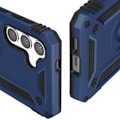 Miniatyrbillede 4 af 5: Etui - AVIZAR - Samsung Galaxy S24 - Hybrid - Holdering - Magnetisk støtte Blå