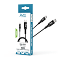 Pikkukuva 4 / 5: USB-C - USB-C PD 3.0 100W Lataus ja Synkronointi 1m Jaym Musta Svart