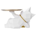 Pikkukuva 3 / 3: Kodinsisustus Kissapatsas 3D Resin Geometrinen mallitasku TechKidz White