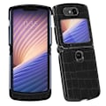 Miniatyrbillede 3 af 4: Coque - AVIZAR - Motorola Razr 5G - Rigide - Krokodil effekt - Hel beskyttelse der er slidstærk Svart