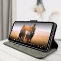 Miniatyrbillede 4 af 4: Housse til Samsung Galaxy S21 FE - AVIZAR - Chesterfield - Video støtte funktion - Grå Grå