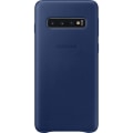 Miniatyrbillede 1 af 5: Samsung S10 læder taske - Navy marinblå