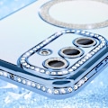 Pikkukuva 3 / 6: Timanttikotelo Samsung Galaxy A25 MagSafe Contour tekojalokivi vaaleansiniselle Blå