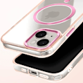 Miniatyrbillede 2 af 6: MagSafe Cover til iPhone 15 Plus og 14 Plus, Bagside i Glas Farve Rosé Champagne Rosa