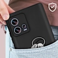 Miniatyrbillede 3 af 5: Etui til Motorola Edge 30 Ultra Silicone Soft Touch Mate Anti-Fingerprint Sort Svart