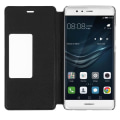 Miniatyrbillede 3 af 4: Hus Etui Folio Vindu - Huawei - P9 - Øko-læder - Fuld beskyttelse - Sort Svart