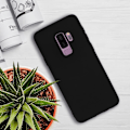 Miniatyrbillede 4 af 4: Coque - Samsung - Galaxy S9+ - Silikone gel - Anti-ridser - Mat sort matte svart