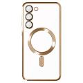 Miniatyrbillede 1 af 5: MagSafe etui til Samsung S23 silikone kamera beskyttelse Gennemsigtig / Guld Gul