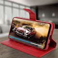 Pikkukuva 4 / 4: Kansi Samsung Galaxy A10 Folio Case Soft Touch -tukivideolle, punainen Röd