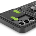 Miniatyrbild 3 av 5: Coque för Samsung Galaxy A25 5G - Mayaxess - Svart - Stötbeständig - Skjutbart kameralock - Magnetiskt stativ Svart