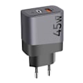 Miniatyrbillede 1 af 6: GaN USB + USB-C 45W Microgrid Tactical Wall Charger Grå