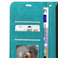 Miniatyrbild 3 av 5: Fodral till Honor 90 Smart - MAYAXESS - Turkos - Funktion för plånboksställ med handledsrem Blå