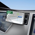 Miniatyrbillede 3 af 5: Magnetisk bilholder - LINQ - Tesla Model S/X - 360° rotation - Gittertilbehør - Kraftig magnet Svart